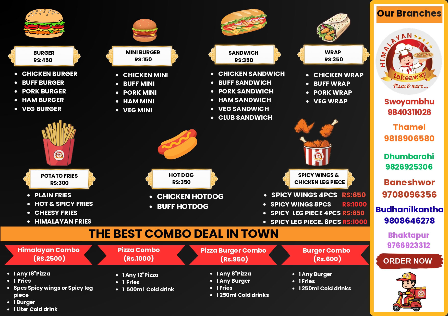 Front Menu